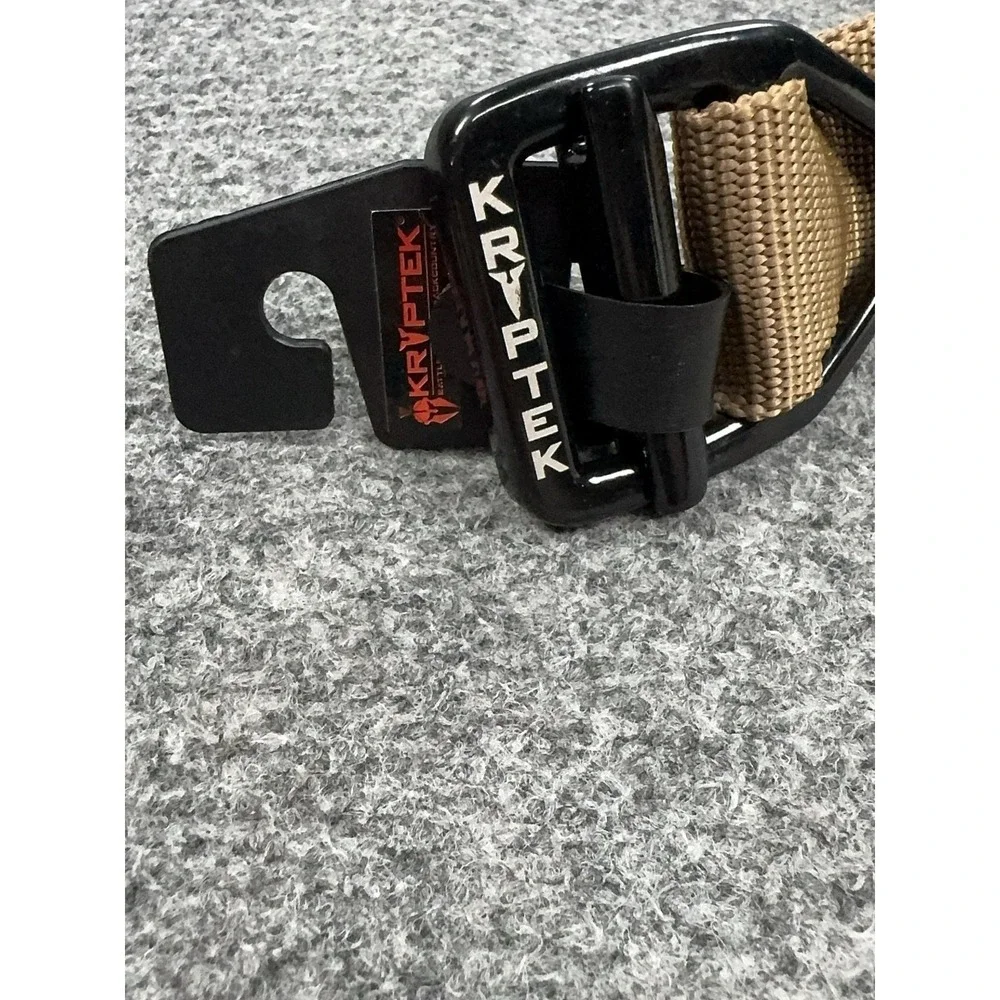 Kryptek Belt Mens XL Beige Nylon Webbing Tactical Adjustable Buckle Military